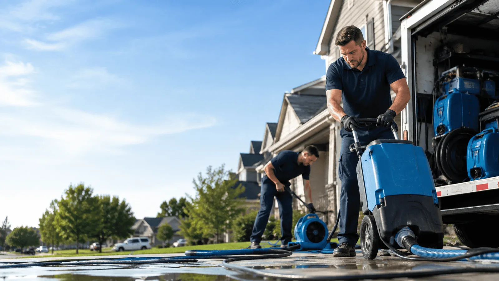 Basement Flooding being performed in Florissant, MO